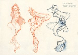 Water Spirit Sketches by Ewa Ludwiczak
